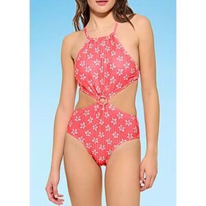 Decree Womens Textured Floral One Piece Swimsuit Juniors Size XXL nwt (0217)